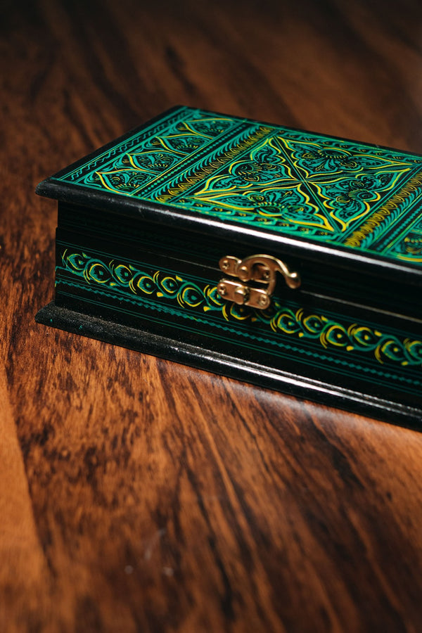 Elegant Nakshi Box Green