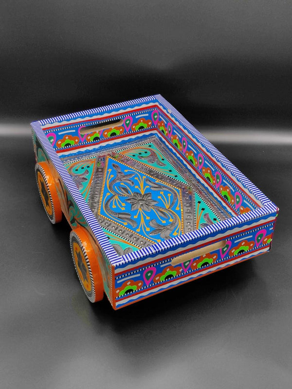 Traditional Chamak Pati Wheel Platter