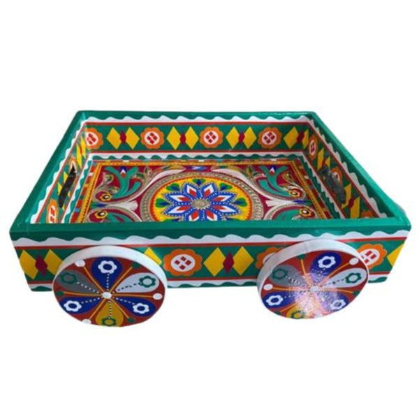 Traditional Chamak Pati Wheel Platter