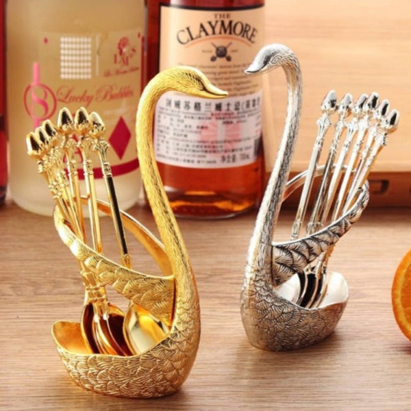 Sparkling Swan Spoon Set