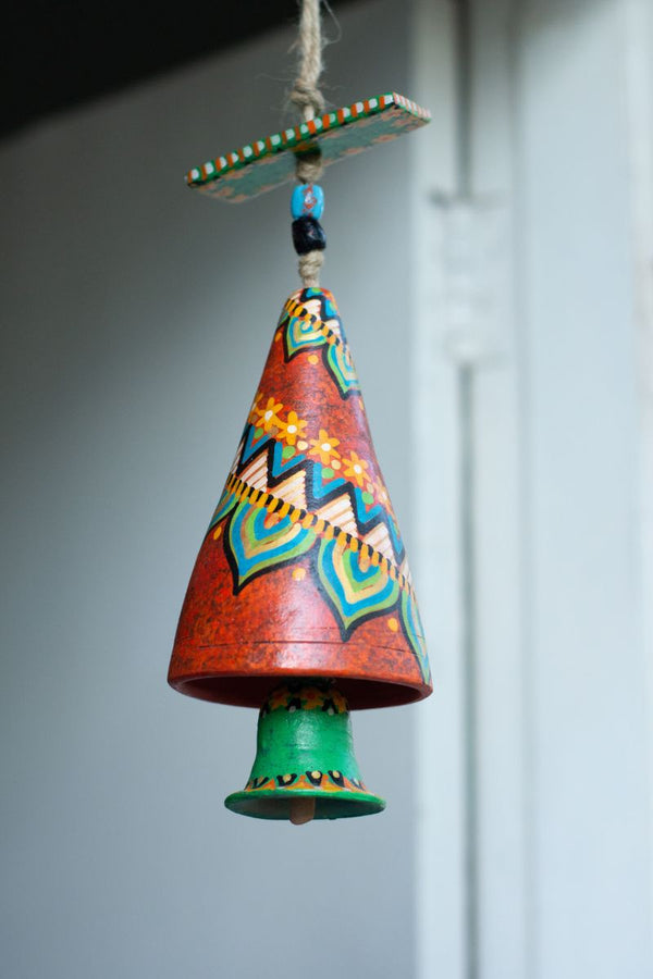 Triangular Hand-Painted Hanging Bell